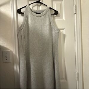 Spanx Air Essentials Women's Dress Grey, Sleeveless, Mock Neck, Size Large